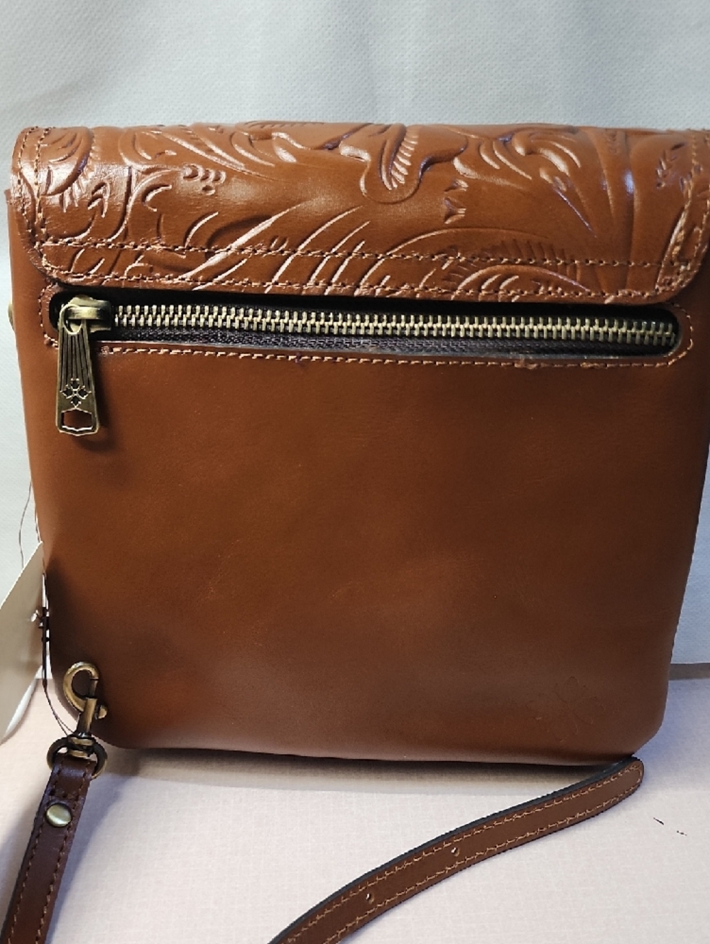 Patricia Nash Embossed Leather Crossbody With Dust Bag- Crossbody New With Tag - Picture 8 of 12